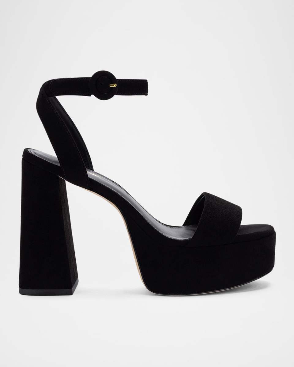 Dolly Suede Ankle-Strap Platform Sandals